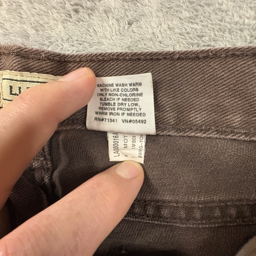 L.L. Bean Womens 10 (29.5x29.25) Brown Straight Leg Cotton Mom‎ Jeans SEE DESC - Picture 4 of 10